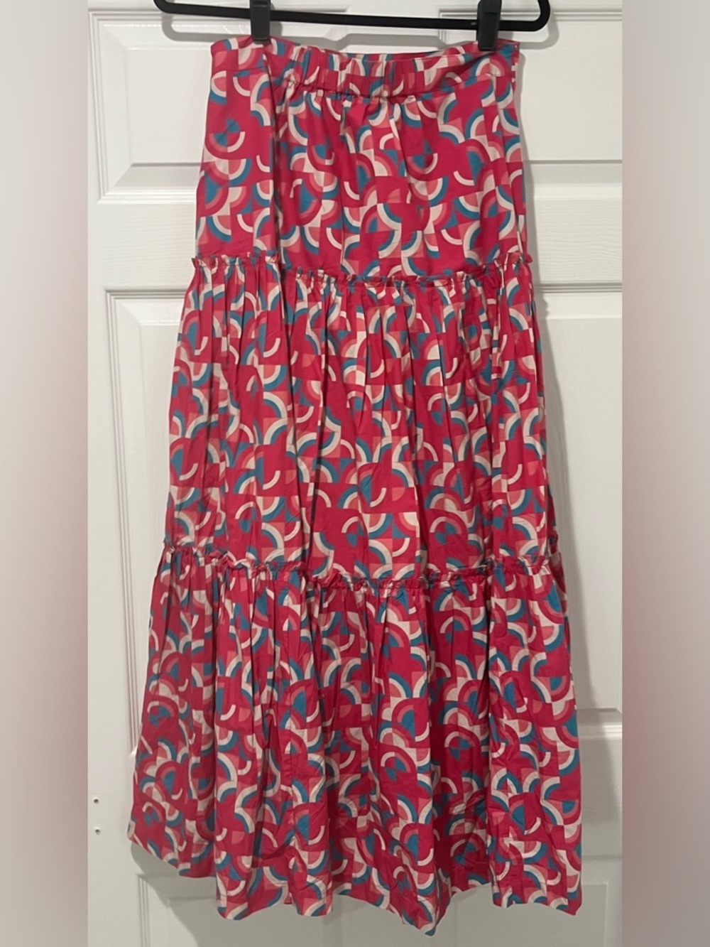 Sundance Pink Geo Tiered Maxi Skirt - Picture 3 of 5